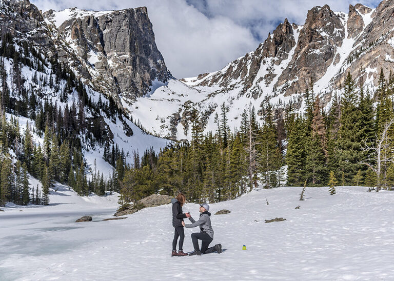 Dream Lake Rocky Mountain National Park Marriage Proposal